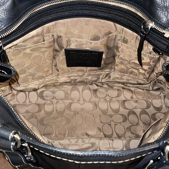 Coach Pebble Leather Tote Carryall EUC - Picture 10 of 14